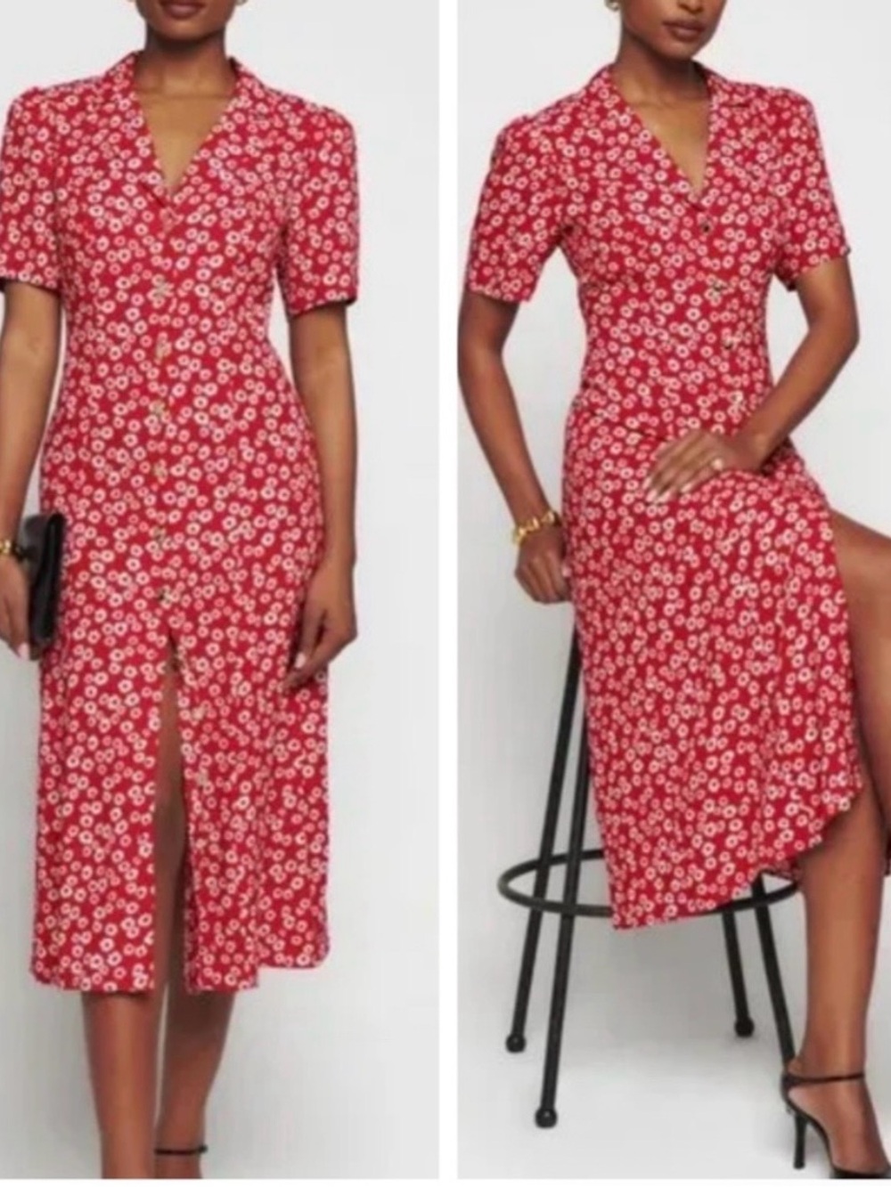Reformation MSRP $248 Wilde Midi Button Down Dress - Size 6